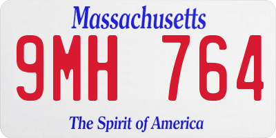 MA license plate 9MH764