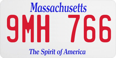 MA license plate 9MH766