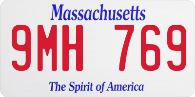 MA license plate 9MH769