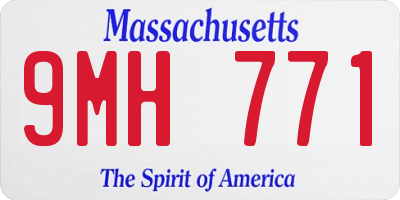 MA license plate 9MH771