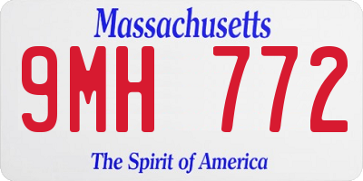 MA license plate 9MH772