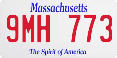 MA license plate 9MH773