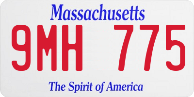 MA license plate 9MH775