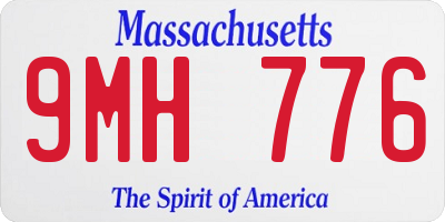 MA license plate 9MH776