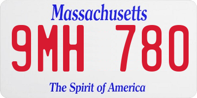 MA license plate 9MH780