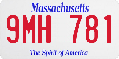 MA license plate 9MH781