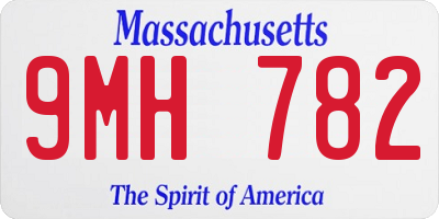 MA license plate 9MH782