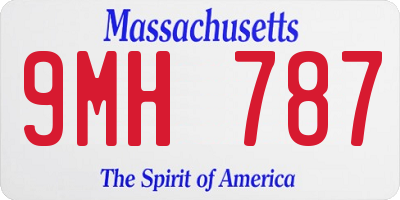 MA license plate 9MH787
