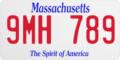 MA license plate 9MH789