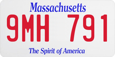 MA license plate 9MH791