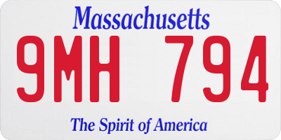 MA license plate 9MH794