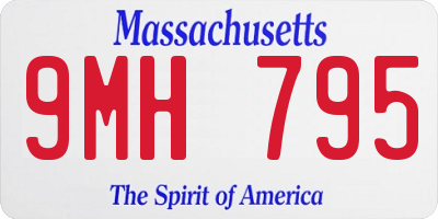 MA license plate 9MH795