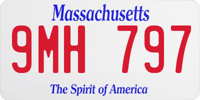 MA license plate 9MH797
