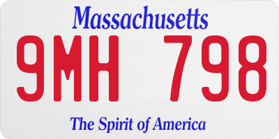 MA license plate 9MH798