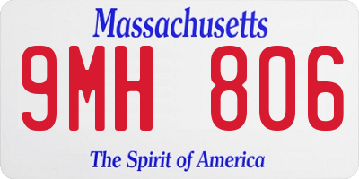 MA license plate 9MH806
