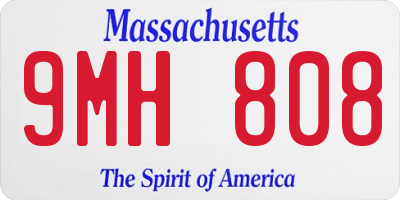 MA license plate 9MH808