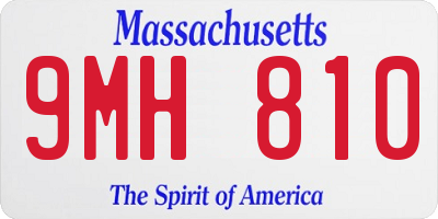 MA license plate 9MH810