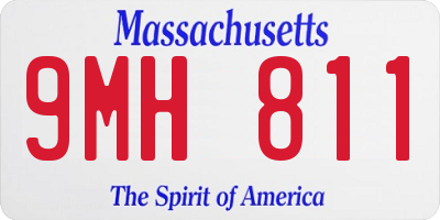 MA license plate 9MH811