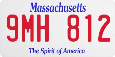 MA license plate 9MH812
