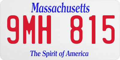 MA license plate 9MH815