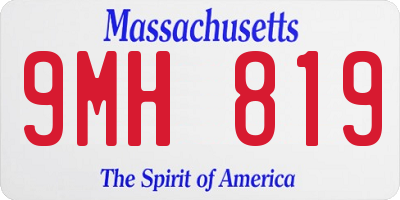 MA license plate 9MH819