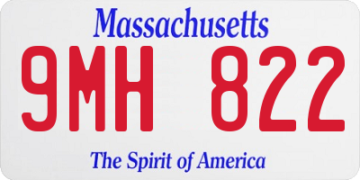 MA license plate 9MH822