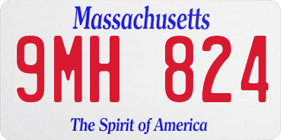 MA license plate 9MH824