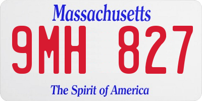 MA license plate 9MH827