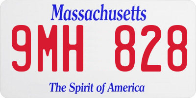 MA license plate 9MH828