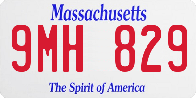 MA license plate 9MH829