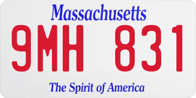 MA license plate 9MH831