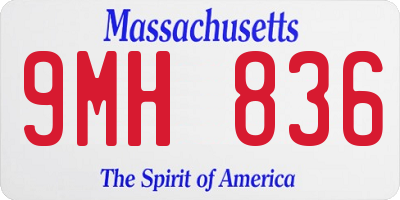 MA license plate 9MH836
