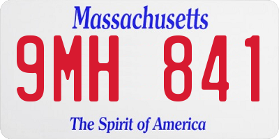MA license plate 9MH841