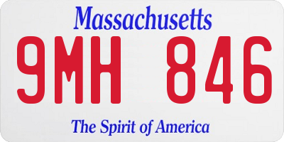MA license plate 9MH846