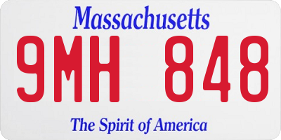 MA license plate 9MH848