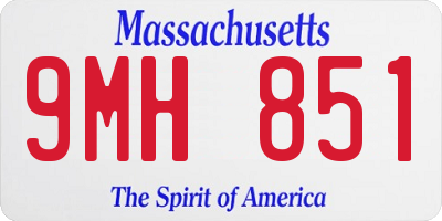 MA license plate 9MH851