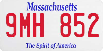 MA license plate 9MH852