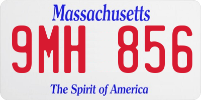MA license plate 9MH856