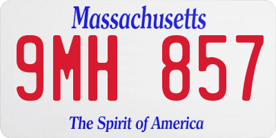 MA license plate 9MH857