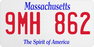 MA license plate 9MH862