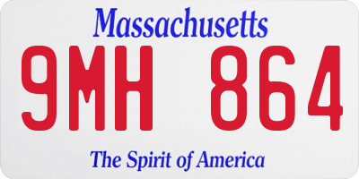 MA license plate 9MH864