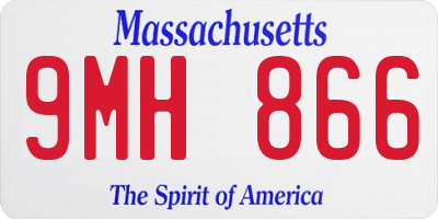 MA license plate 9MH866