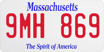 MA license plate 9MH869