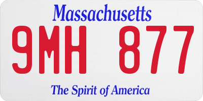 MA license plate 9MH877