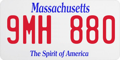 MA license plate 9MH880