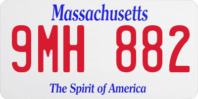 MA license plate 9MH882