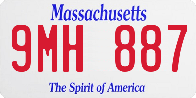 MA license plate 9MH887