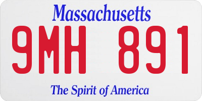 MA license plate 9MH891