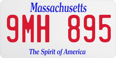 MA license plate 9MH895
