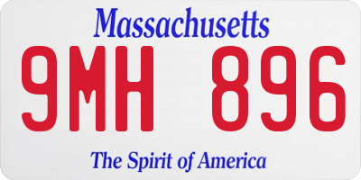 MA license plate 9MH896